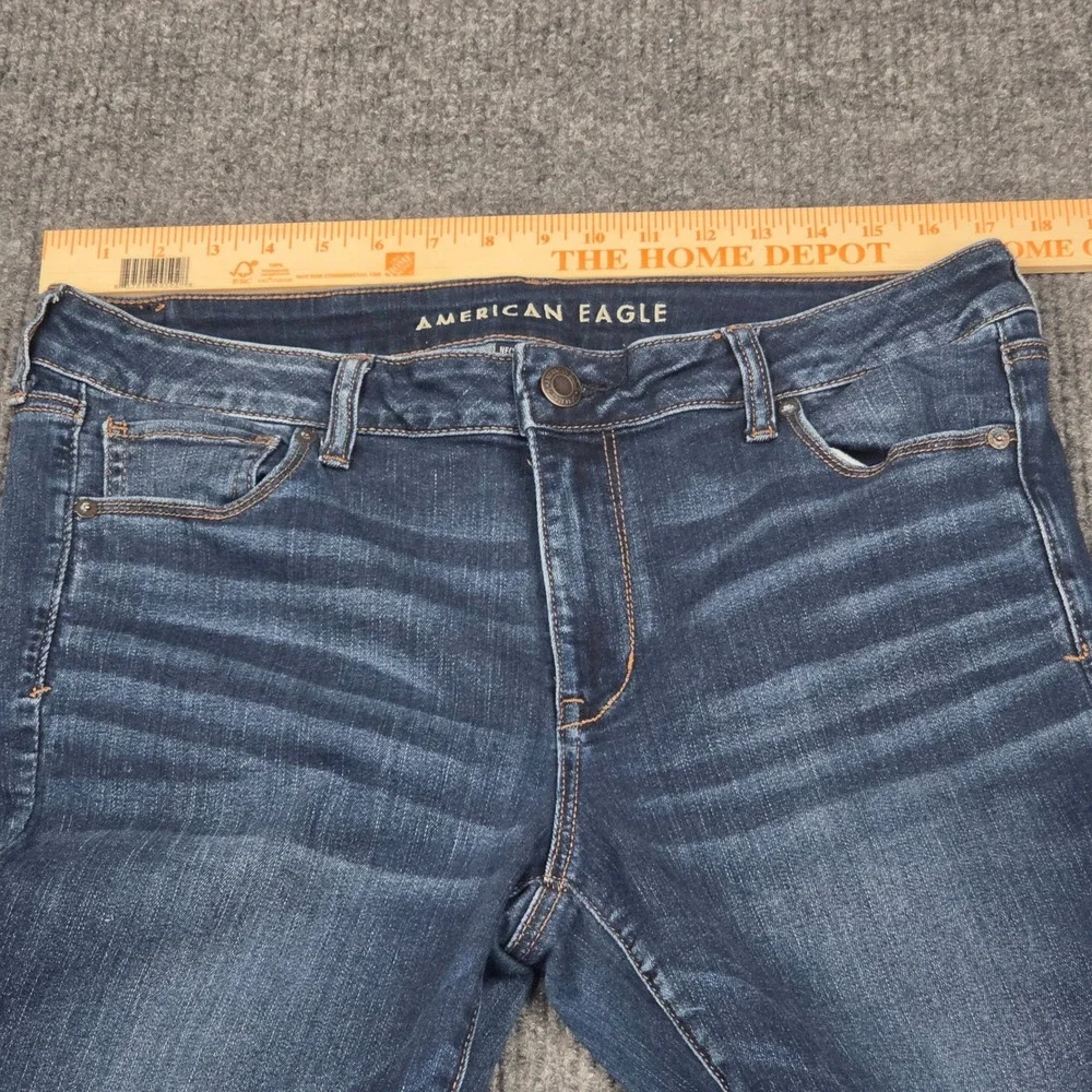 American Eagle Outfitters Women's Jeans Size 16X28 Regular Blue Denim Stretch‎